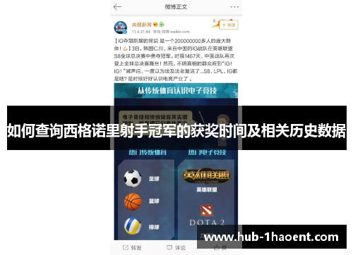 如何查询西格诺里射手冠军的获奖时间及相关历史数据 如何查询西格诺里射手冠军的获奖时间及相关历史数据